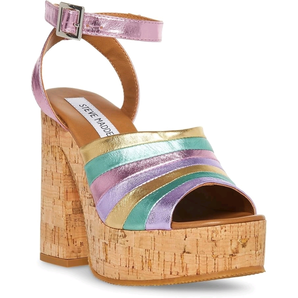 NWT! Steve Madden Multicolor Platform Sandals